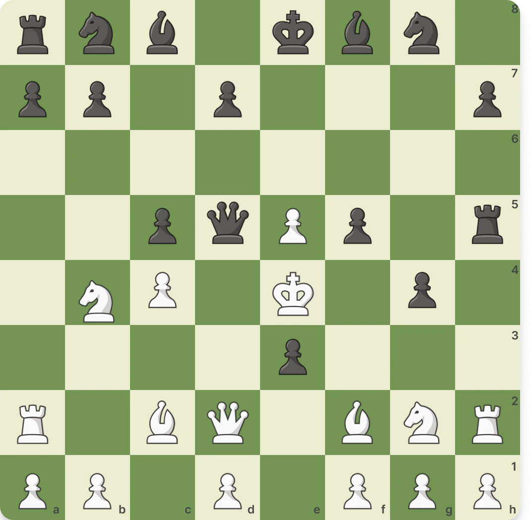 A chessboard position from a ChessCurve lesson