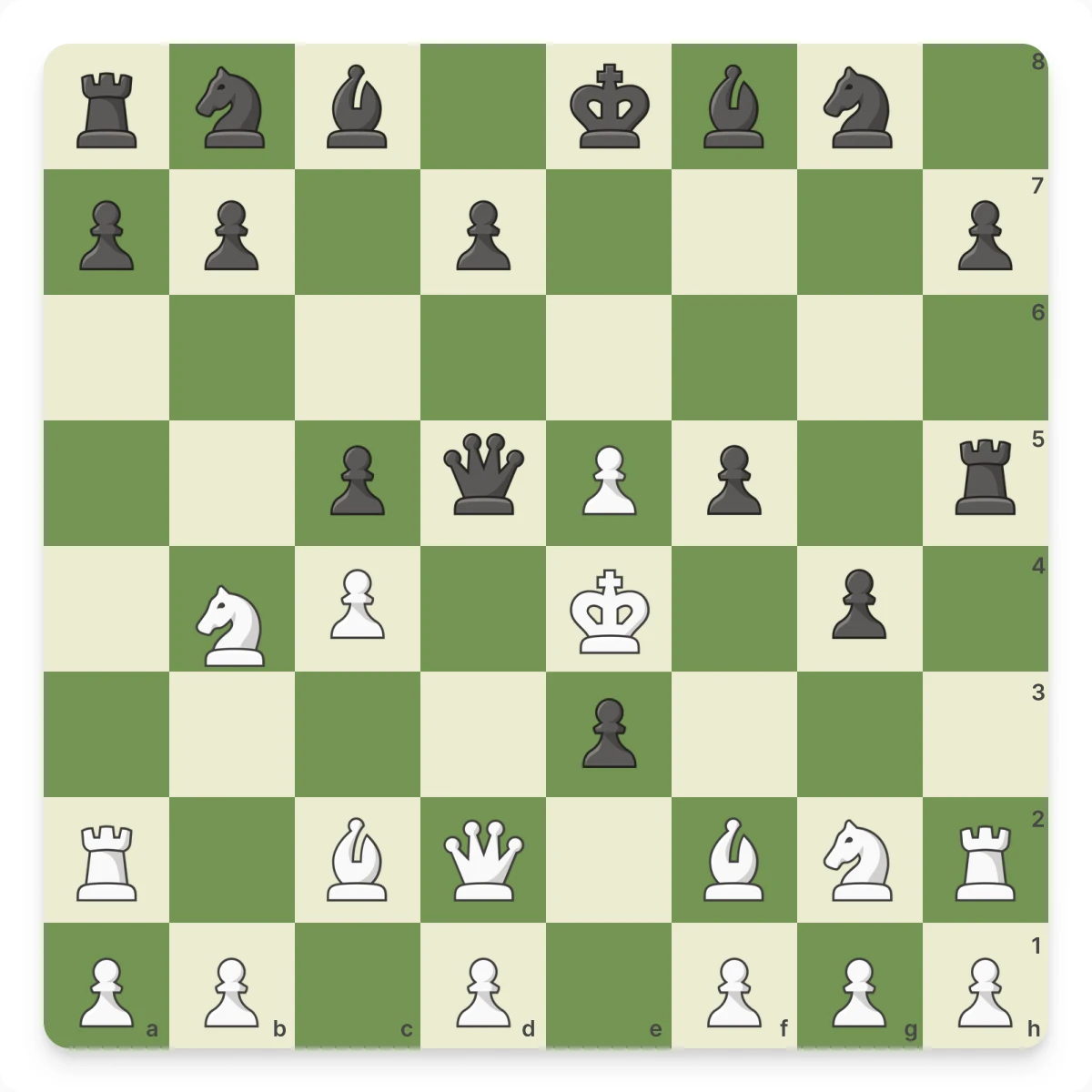 A chessboard position from a ChessCurve lesson